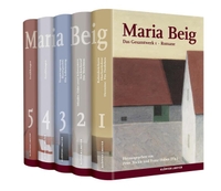 Buchcover: Maria Beig. Maria Beig: Das Gesamtwerk - Fünf Bände. Klöpfer und Meyer Verlag, Tübingen, 2010.