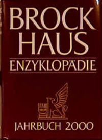 Buchcover: Brockhaus: Jahrbuch 2000. Brockhaus Verlag, Gütersloh, 2001.
