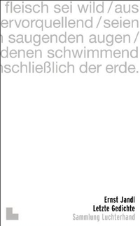 Buchcover: Ernst Jandl. Ernst Jandl: Letzte Gedichte. Luchterhand Literaturverlag, München, 2001.