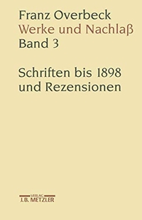 Cover: Franz Overbeck: Werke und Nachlass