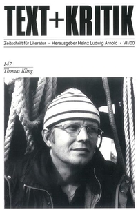 Buchcover: Thomas Kling. Edition Text und Kritik, Frankfurt am Main, 2000.