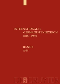 Buchcover: Christoph König (Hg.). Internationales Germanistenlexikon 1800 - 1950 - 3 Bände. Walter de Gruyter Verlag, München, 2003.