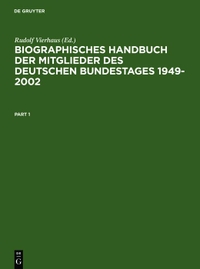 Buchcover: Ludolf Herbst (Hg.) / Rudolf Vierhaus (Hg.). Biografisches Handbuch der Mitglieder des Deutschen Bundestages 1949-2002. K. G. Saur Verlag, München, 2002.