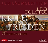 Buchcover: Leo N. Tolstoi. Krieg und Frieden - Roman. 54 CDs. Audio Verlag, Berlin, 2009.
