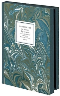 Buchcover: Marcel Proust. Sur la lecture - Tage des Lesens. Faksimile und Begleitband - Mit Transkription, Kommentar und Essays. Suhrkamp Verlag, Berlin, 2004.