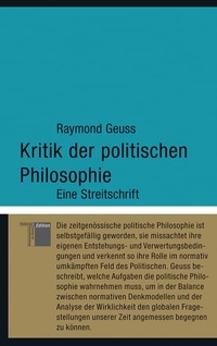 Cover: Kritik der politischen Philosophie