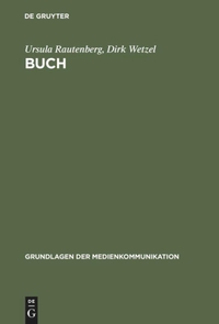 Buchcover: Ursula Rautenberg / Dirk Wetzel. Buch. Max Niemeyer Verlag, Tübingen, 2001.