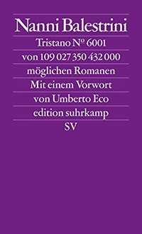 Buchcover: Nanni Balestrini. Tristano - Roman. Suhrkamp Verlag, Berlin, 2009.