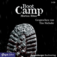 Buchcover: Morton Rhue. Boot Camp - 3 CDs. Ab 12 Jahren. Jumbo Neue Medien, Hamburg, 2006.