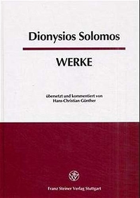 Buchcover: Dionysios Solomon. Dionysios Solomos: Werke. Franz Steiner Verlag, Stuttgart, 2000.