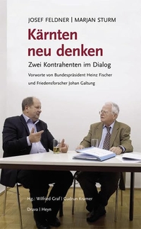 Buchcover: Josef Feldner / Marjan Sturm. Kärnten neu denken  - Zwei Kontrahenten im Dialog. Drava Verlag, Klagenfurt, 2007.
