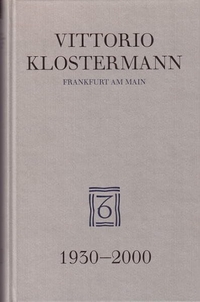 Cover: Vittorio Klostermann: Frankfurt am Main, 1930 bis 2000