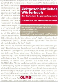 Buchcover: Zeitgeschichtliches Wörterbuch der deutschen Gegenwartssprache. Georg Olms Verlag, Hildesheim, 2002.