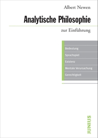 Buchcover: Albert Newen. Analytische Philosophie - Zur Einführung. Junius Verlag, Hamburg, 2005.