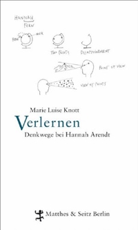 Buchcover: Marie Luise Knott. Verlernen - Denkwege bei Hannah Arendt. Matthes und Seitz, Berlin, 2011.