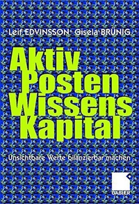 Buchcover: Gisela Brünig / Leif Edvinsson. Aktivposten Wissenskapital - Unsichtbare Werte bilanzierbar machen. Betriebswirtschaftlicher Verlag Dr. Th. Gabler, Wiesbaden, 2000.