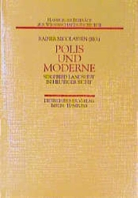 Buchcover: Rainer Nicolaysen (Hg.). Polis und Moderne - Siegfried Landshut in heutiger Sicht. Dietrich Reimer Verlag, Berlin, 2000.
