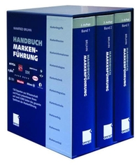 Buchcover: Manfred Bruhn (Hg.). Handbuch Markenführung. Drei Bände - Kompendium zum erfolgreichen Markenmanagement. Strategien, Instrumente, Erfahrungen. Betriebswirtschaftlicher Verlag Dr. Th. Gabler, Wiesbaden, 2004.