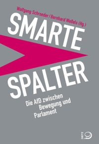 Buchcover: Wolfgang Schroeder (Hg.) / Bernhard Weßels (Hg.). Smarte Spalter - Die AfD zwischen Bewegung und Parlament. J. H. W. Dietz Nachf. Verlag, Bonn, 2019.
