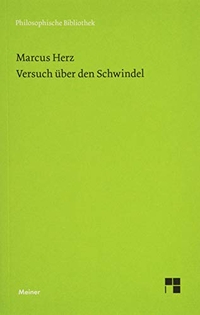 Cover: Marcus Herz. Versuch über den Schwindel. Felix Meiner Verlag, Hamburg, 2019.