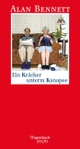 Cover: Alan Bennett. Ein Kräcker unterm Kanapee. Klaus Wagenbach Verlag, Berlin, 2010.