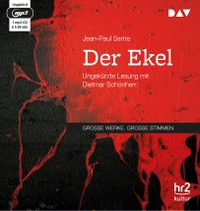 Buchcover: Jean-Paul Sartre. Der Ekel - 1 mp3-CD. Der Audio Verlag (DAV), Berlin, 2017.