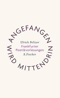 Buchcover: Ulrich Peltzer. Angefangen wird mittendrin - Frankfurter Poetikvorlesungen. S. Fischer Verlag, Frankfurt am Main, 2011.