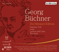 Buchcover: Georg Büchner. Georg Büchner: Die Hörspiel-Edition - Leonce und Lena, Lenz, Woyzeck, Dantons Tod. 5 CDs. DHV - Der Hörverlag, München, 2013.