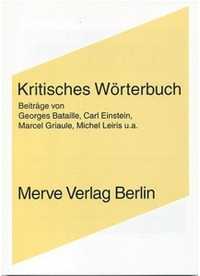 Buchcover: Kritisches Wörterbuch. Merve Verlag, Berlin, 2005.