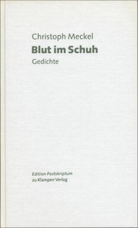 Buchcover: Christoph Meckel. Blut im Schuh - Gedichte. zu Klampen Verlag, Springe, 2001.
