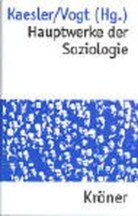 Buchcover: Hauptwerke der Soziologie. Alfred Kröner Verlag, Stuttgart, 2000.