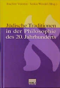 Buchcover: Joachim Valentin / Saskia Wendel (Hg.). Jüdische Traditionen in der Philosophie des 20. Jahrhunderts. Primus Verlag, Darmstadt, 2000.