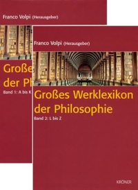 Buchcover: Franco Volpi (Hg.). Großes Werklexikon der Philosophie - Zwei Bände. Alfred Kröner Verlag, Stuttgart, 1999.