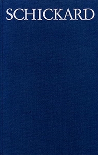 Buchcover: Wilhelm Schickard. Wilhelm Schickard: Briefwechsel - Band 1: 1616-1632. Band 2: 1633-1635. Frommann-Holzboog Verlag, Stuttgart-Bad Cannstatt, 2002.