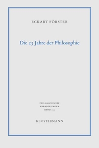 Cover: Die 25 Jahre der Philosophie