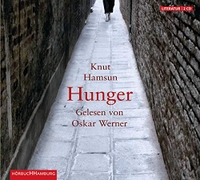 Cover: Knut Hamsun. Hunger - Roman. 2 CDs - Gelesen von Oscar Werner. Hörbuch Hamburg, Hamburg, 2009.