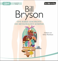 Buchcover: Bill Bryson. Eine kurze Geschichte des menschlichen Körpers - 2 CDs. DHV - Der Hörverlag, München, 2020.