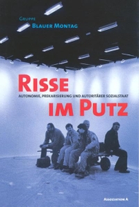 Buchcover: Blauer Montag. Risse im Putz - Autonomie, Prekarisierung und autoritärer Sozialstaat. Assoziation A Verlag, Berlin - Hamburg, 2008.