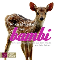 Buchcover: Felix Salten. Bambi - Eine Lebensgeschichte aus dem Walde. 4 CDs (ab 7 Jahre). Roof Music, Bochum, 2013.