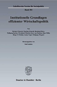 Cover: Institutionelle Grundlagen effizienter Wirtschaftspolitik