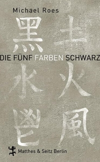 Buchcover: Michael Roes. Die fünf Farben Schwarz - Roman. Matthes und Seitz, Berlin, 2009.