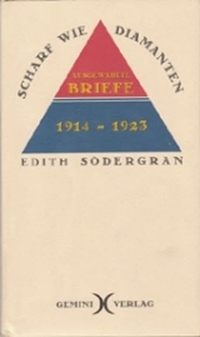 Buchcover: Edith Södergran. Scharf wie Diamanten - Ausgewählte Briefe 1914-1923. Gemini Verlag, Berlin, 2003.