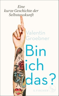 Buchcover: Valentin Groebner. Bin ich das? - Eine kurze Geschichte der Selbstauskunft. S. Fischer Verlag, Frankfurt am Main, 2021.
