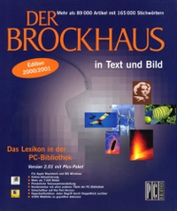 Buchcover: Der Brockhaus in Text und Bild 2.01, Vollversion, 1 CD-ROM. Bibliografisches Institut Mannheim, Mannheim, 2001.