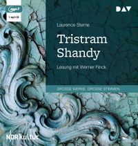 Buchcover: Laurence Sterne. Das Leben und die Meinungen des Tristram Shandy - Lesung mit Werner Finck (1 mp3-CD). Der Audio Verlag (DAV), Berlin, 2021.
