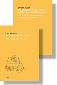 Buchcover: Ernst Kausen. Die Sprachfamilien der Welt - Teil 1: Europa und Asien. Teil 2: Afrika - Indopazifik - Australien - Amerika. Helmut Buske Verlag, Hamburg, 2015.