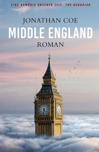 Buchcover: Jonathan Coe. Middle England - Roman. Folio Verlag, Wien - Bozen, 2020.