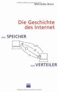 Buchcover: Mercedes Bunz. Vom Speicher zum Verteiler - Die Geschichte des Internets. Kadmos Kulturverlag, Berlin, 2008.
