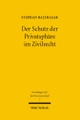 Cover: Der Schutz der Privatsphäre im Zivilrecht