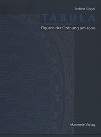 Buchcover: Steffen Siegel. Tabula - Figuren der Ordnung um 1600. Akademie Verlag, Berlin, 2009.